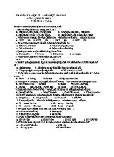 Đề kiểm tra 15p học kì I môn Lịch sử lớp 12 - Năm học 2016-2017